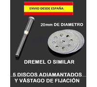 Set Di 5 Dischi Diamantati E Vite Di Fissaggio Per Dremel O Simile Per Taglio