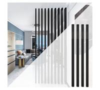 Set di 5 divisori da parete a colonna da pavimento a soffitto, colore nero, 155 cm, perfetto per divisori e decorazioni per la casa moderna