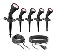 Set di 5 faretti da giardino con picchetto a terra PIRK per esterni IP44 spina [EEK: F]