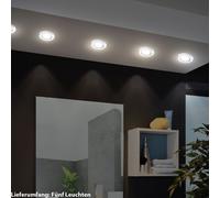 5er Set LED Faretti Incasso Coprire Lampade Soggiorno Illuminazione Cromo Punti