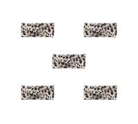 Set di 5 fasce per capelli all'uncinetto con motivo floreale, per sport, tie-dye, antiscivolo, accessori per lo styling dei capelli, per lo sport, yoga, stampa leopardata 1