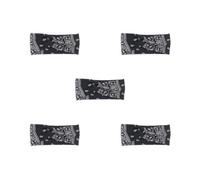 Set di 5 fasce sportive all'uncinetto, fascia larga per il sudore, ad alta elasticità, accessori per lo styling dei capelli, per lo sport, yoga, cachemire