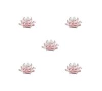 Set di 5 fermacarte in cristallo a forma di loto con pietre naturali, Feng Shui, cristalli da collezione, ornamenti, souvenir per la casa, rosso