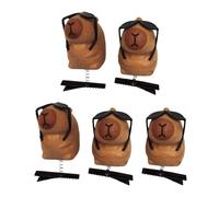 Set di 5 fermagli per capelli alla moda con capibara in 3D, mollette, morbide, adatte per l'uso quotidiano e le feste