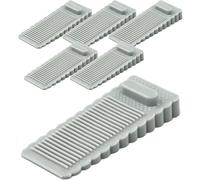 Set di 5 fermaporta in gomma morbida, cunei robusti di alta qualità, cuneo fermaporta gomma, grigio, per pavimenti e terrazze, pavimenti, cucina, bagno, camera da letto, ufficio