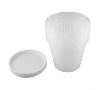 Set di 5 fioriere per orchidee in ABS trasparente con fori di drenaggio e piattini per una gestione efficace dell'acqua e sviluppo delle radici (19 cm)