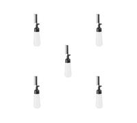 Set di 5 flaconi applicatori a pettine per colorare i capelli, dispenser per salone di bellezza, nero, 22,5 x 6 x 4,5 cm