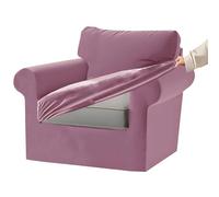 Set di 5 fodere per divano con cuscini separati, elastico, per divani a 1 e 4 posti, in tessuto rosso vino, facile da pulire, protezione elegante