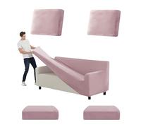 Set di 5 fodere per divano extra large elasticizzate con cuscini separati, antiscivolo, per soggiorno, per divani da 145-178 cm, 5 pezzi