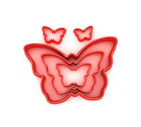 Set di 5 formine a forma di farfalla, in polimero fondente per biscotti e glassa, artigianato