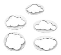 Set di 5 formine in plastica per fondente e pasta di zucchero, pasta di zucchero, pasta di zucchero, fondente, strumenti per decorare torte