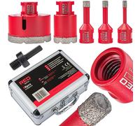 Set di 5 Frese Punte Diamantate per Seghe a Tazza Diamantate 6- 68 mm Valigetta