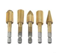 Set di 5 frese rotanti con gambo esagonale da 6 35 mm per intaglio e rettifica di precisione su superfici in resina, metalli morbidi, plastica, pietra e porcellana