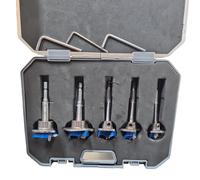 SET DI 5 FRESE TAZZA METALLO DURO DA 15 25 25 30 35MM PER FERRO PLASTICA LEGNO
