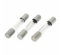 Set di 5 fusibili in vetro compatibili con microonde, ciascuno con valutazione 0,8 A