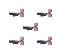 Set di 5 ganci da parete per violino con blocco automatico, in legno, colore nero