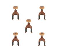Set di 5 ganci per chitarra, da parete, con serratura sicura per chitarra, colore palissandro