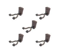 Set di 5 ganci per montaggio a parete per chitarra, per chitarristi, chitarre elettriche, ballate acustiche, colore nero e marrone