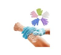 Set di 5 guanti esfolianti da bagno per doccia, spa, massaggio e scrub corpo, rimuovono le cellule morte della pelle, delicati e resistenti.