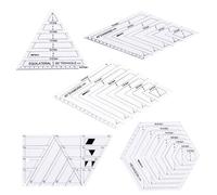 Set Di 5 Imbottitura Righello Patchwork Creazioni Rettangolo Triangolo Esagono