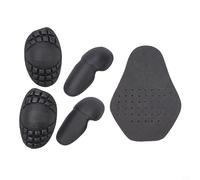 Set di 5 inserti per giacca da motociclista con protezioni per schiena, gomiti e spalle, per assorbimento degli urti in schiuma EVA, nero