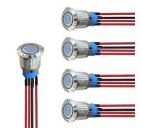 Set di 5 interruttori a pulsante impermeabili a LED, perfetti per progetti professionali e fai da te