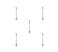 Set di 5 interruttori galleggianti in acciaio inox ad alte prestazioni per serbatoio liquido sensore di livello dell'acqua 200 mm, argento