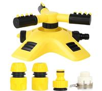 Set di 5 irrigatori per prato, funzione di rotazione automatica a 360°, per irrigazione uniforme, irrigatore da giardino per grandi superfici, robusto