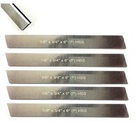 Set di 5 lame trapezoidali HSS 1/8" x 3/4" (larghezza) x 6" (lunga) per tornio troncatura taglio & portautensili - Hard & Ground - 56