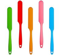Set di 5 Leccapentole in Silicone Professionali - Spatole da Cucina Resistenti, Non Adesive e Riutilizzabili,per Dolci, Torta Cottura e Miscelazione, Perfette per Uso Domestico e in Salone
