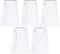 Set di 5 legacci premium 60 cm x 80 cm (L X P) | Grembiule in vita di alta qualità per donna e uomo | 100% puro cotone | Ampia selezione di colori | 210 g / m² (bianco)