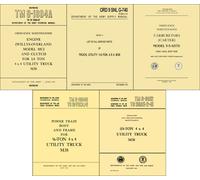 Set Di 5 Libri Di Manuali E Parti Jeep M38 1950 1951 1952 Willys Servizio