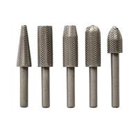 Set di 5 lime rotanti elettriche, lima in acciaio goffrato, lima in metallo morbido, testa smerigliatrice elettrica, testa di lima elettrica da 6 mm