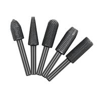 Set di 5 lime rotanti in acciaio, 5 pezzi, in plastica e metallo, dimensioni e forme assortite, da utilizzare su metallo utilizzato in combinazione con smerigliatura elettrica