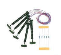 Set di 5 luci a LED per albero ferroviario, calibro N, set con resistori in serie per un collegamento sicuro da 3 V a 12 V