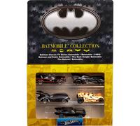 Hot Wheels - Set da 5 macchinine die-cast in scala 1:64, veicoli 85° anniversario di Batman con 5 diverse repliche della Batmobile, confezione commemorativa, giocattolo per bambini, 3+ anni, JBG93