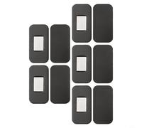 Set di 5 magneti per armadietti, 4 x 2 cm, colore: nero argento | Forte forza di sostegno, design invisibile, corpo in acciaio inossidabile, adatto per armadi da cucina, cassetti, armadi