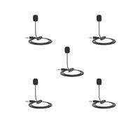 Set di 5 mini microfoni da 3,5 mm, per studio vocale e audio esterno, ben abbinati con clip attiva, per PC, desktop, portatili, altoparlanti