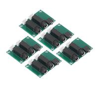 Set di 5 moduli adattatori audio, kit di schede convertitore per microfono da 6,5 mm a 2,54 mm per l’estrazione del segnale, PCB spruzzato con stagno, facile da saldare e dal desig