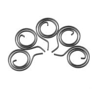 Set di 5 molle per maniglie della porta a torsione elicoidale, set di ricambio per pomello della leva della porta, in acciaio inox nero, adatte per maniglie interne di entrambe le mani (FMTB-MSB)