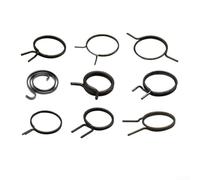 Set di 5 molle per maniglie della porta a torsione elicoidale, set di ricambio per pomello della leva della porta, in acciaio inox, nero, adatte per maniglie interne e entrambe le mani (FW-MSXNH)