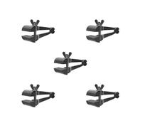 Set di 5 morse da banco fai da te, per piccoli progetti fai da te, levigatura, artigianato, larghezza ganasce, 25 mm, colore: nero