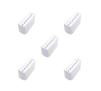 Set di 5 organizer per pinzette a 6 fori per extension per ciglia, colore bianco, 15 x 6 x 7 cm