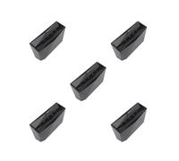 Set di 5 organizer per pinzette a 6 fori per extension per ciglia, colore nero, 15 x 6 x 7 cm