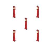 Set di 5 orologi a forma di nonno in miniatura, per casa delle bambole, mobili in legno