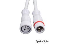 Set di 5 paia connettori cavi LED impermeabili 23 pin 22AWG maschio e per