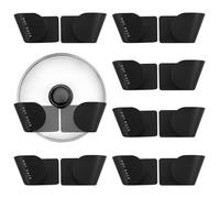 Set di 5 paia di coperchi regolabili per cucina, organizer da cucina, per coperchio per pentole, organizer all'interno della porta dell'armadietto, supporto a parete, 5 paia di ganci