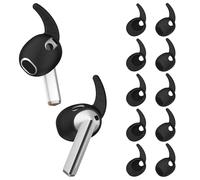 Set di 5 paia di gommini per auricolari Samsung Galaxy Buds 3, antiscivolo, in silicone, antigraffio, accessori per auricolari Galaxy Buds 3, colore: nero