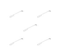 Set di 5 pala per cenere, affumicatore a carbone con manico lungo, per campeggio all'aperto, colore argento