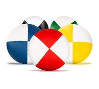 Set di 5 Palline da giocoliere Diabolo Premium Soft Juggling Balls Bicolore - 58mm Ø ✓ Palline da giocoliere ✓ Water Repellent ✓ Soft Leatherette I Set di Giocoleria per Bambini e Ragazzi